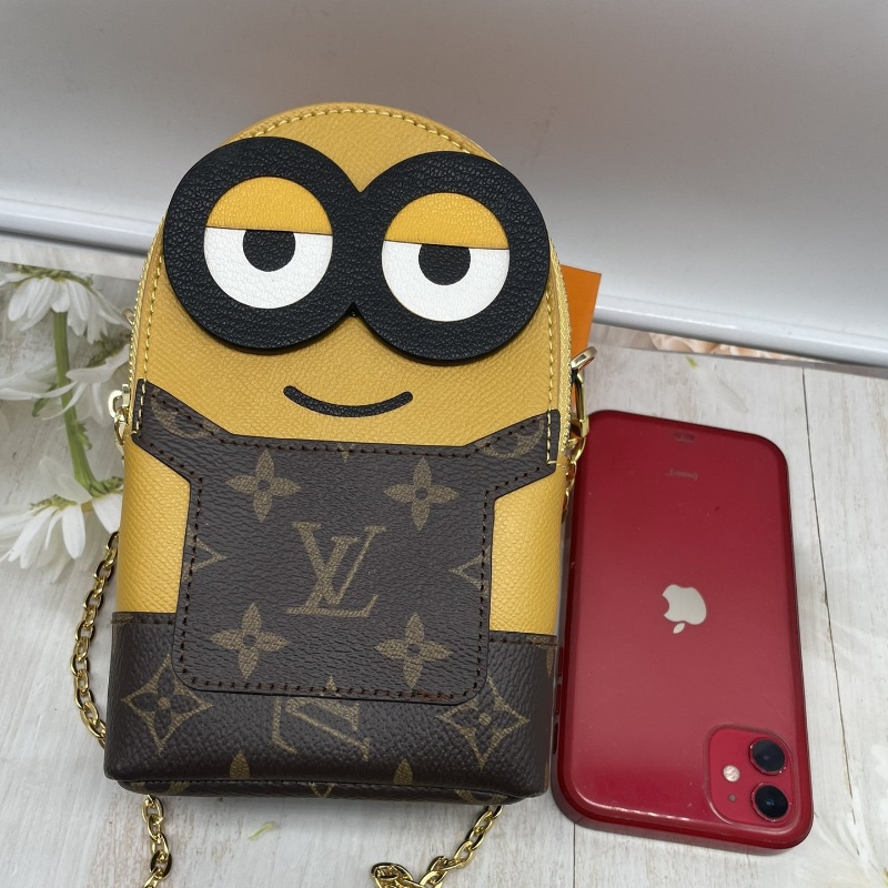 Yellow Leather Crossbody Bag front view