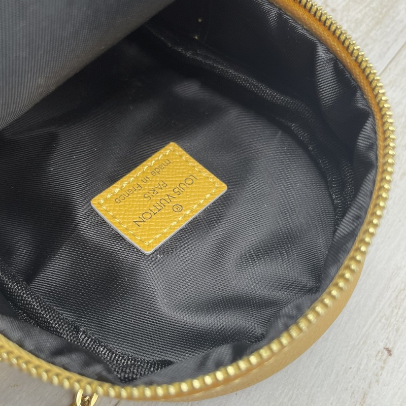 Yellow Leather Crossbody Bag model wearing