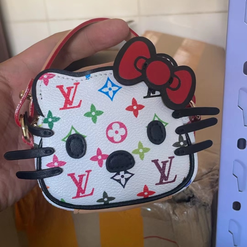 Floral kt cat mini handbag styled with outfit 2