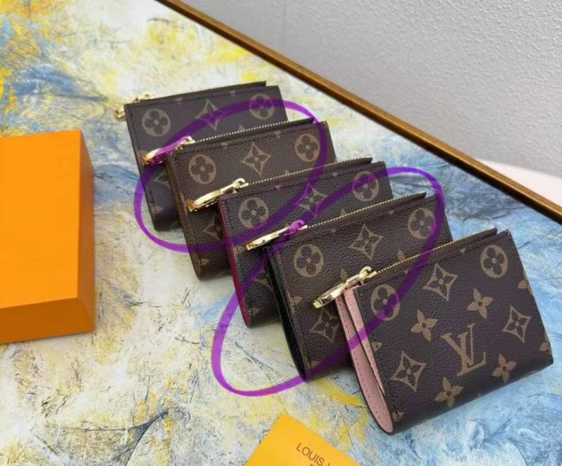 Leather card holder close-up texture