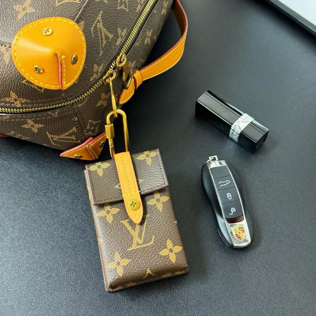 Genuine Leather Lipstick Bag - Front View
