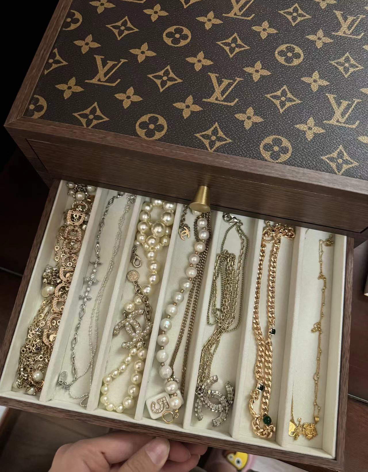 3-Tier jewelry organizer on vanity