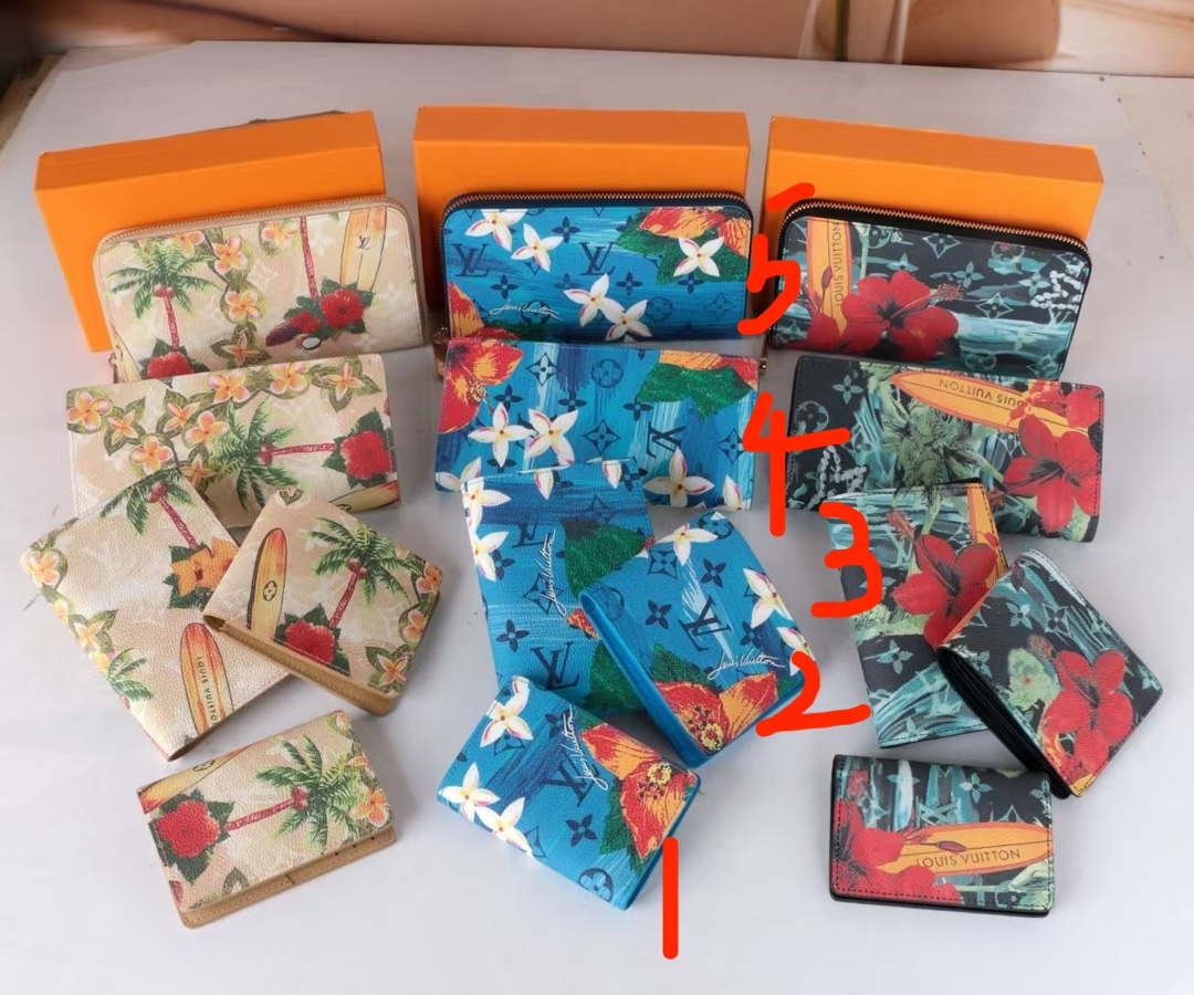 Leather wallets different sizes