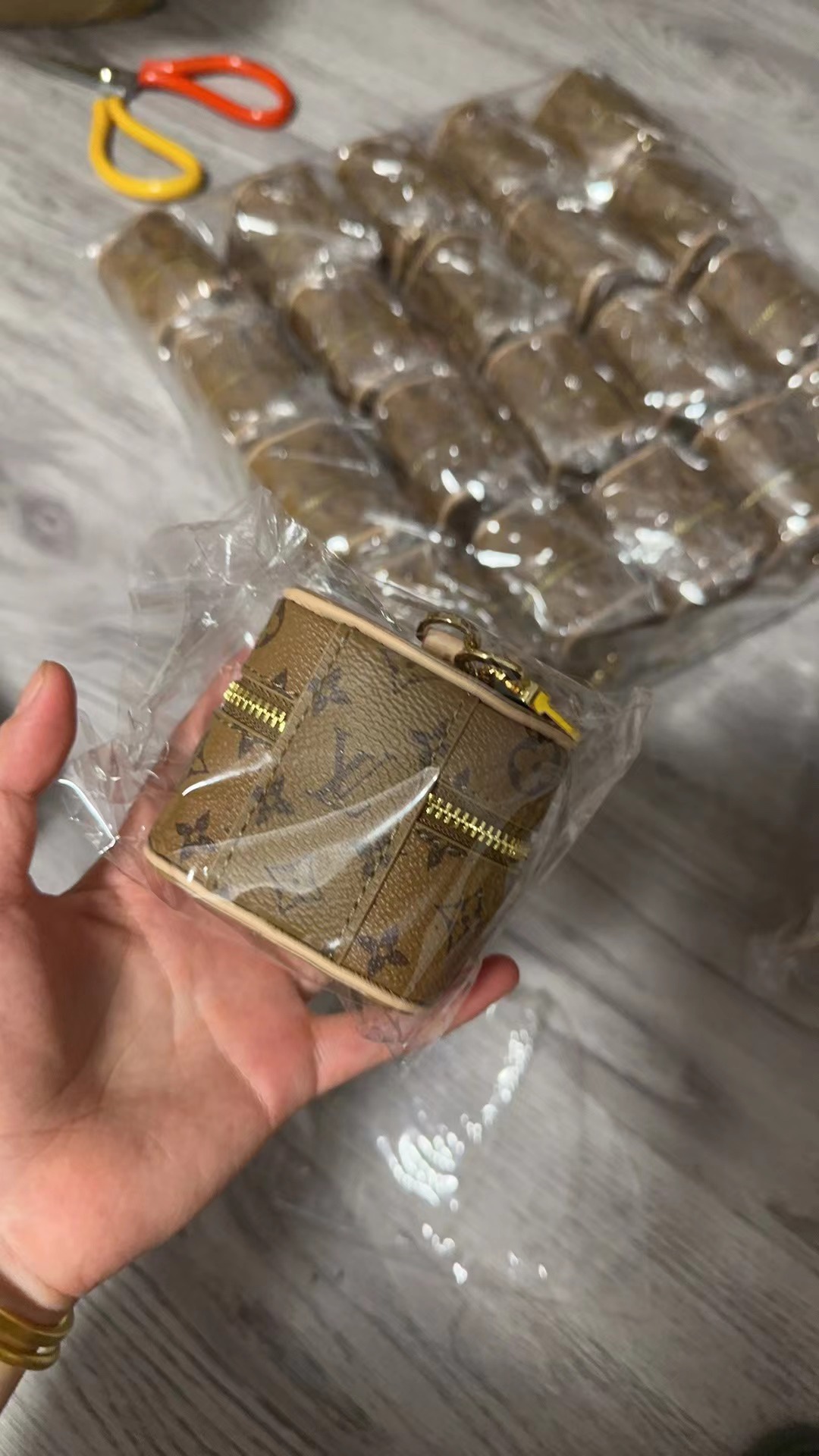 Strap Detail of Vintage Pattern Mini Handbag