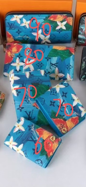 Designer leather wallet open view