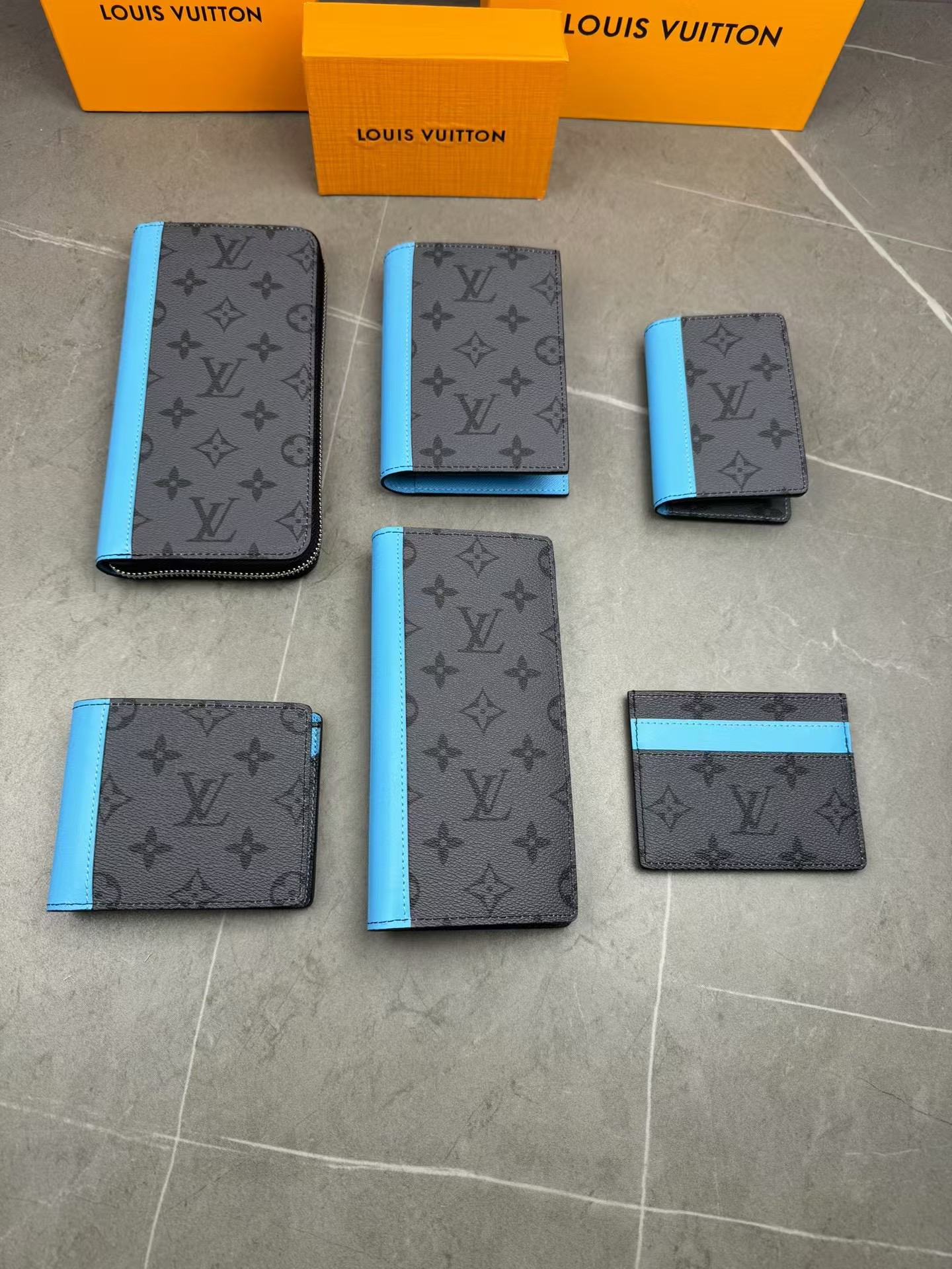 Close-up of leather wallet stitching and details