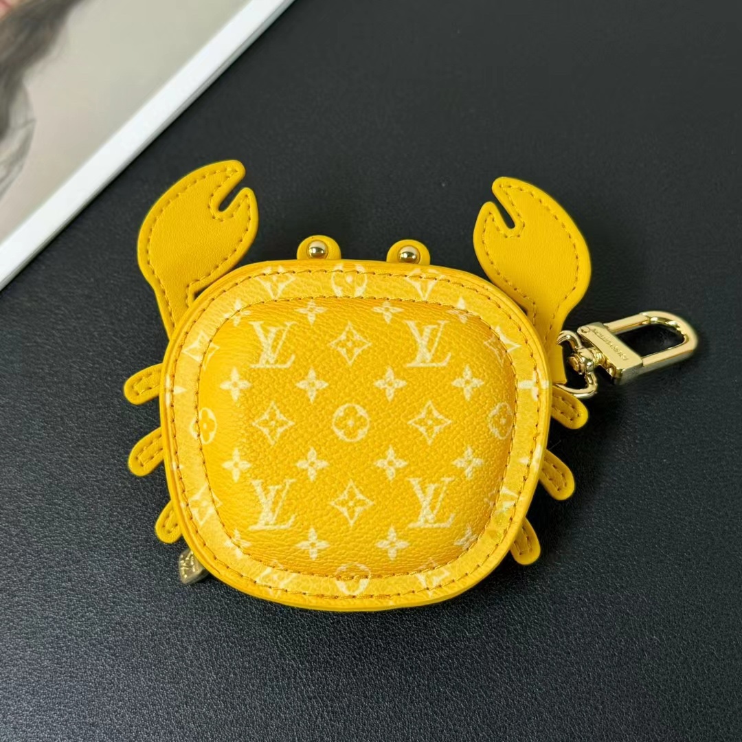 Close-up of leather detail on keychain