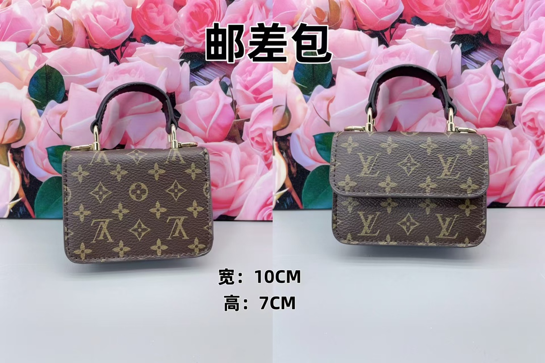 Mini leather handbag front view