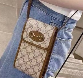 Rear view of the chain crossbody phone bag