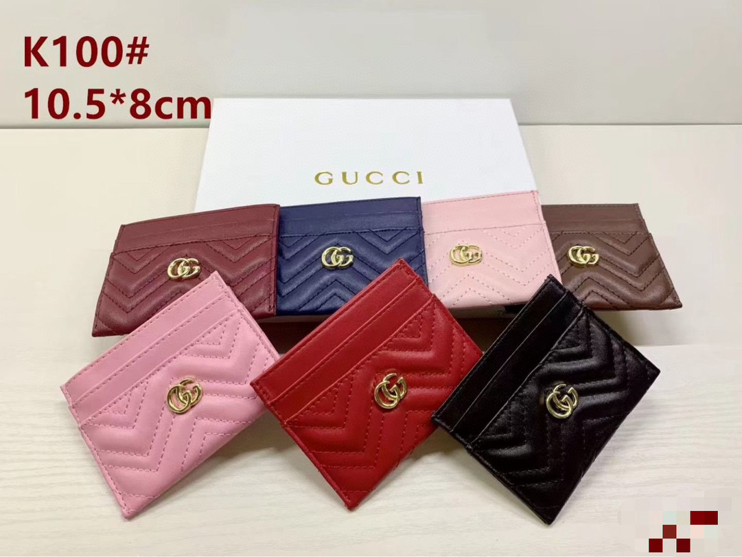 Classic leather card holder in use