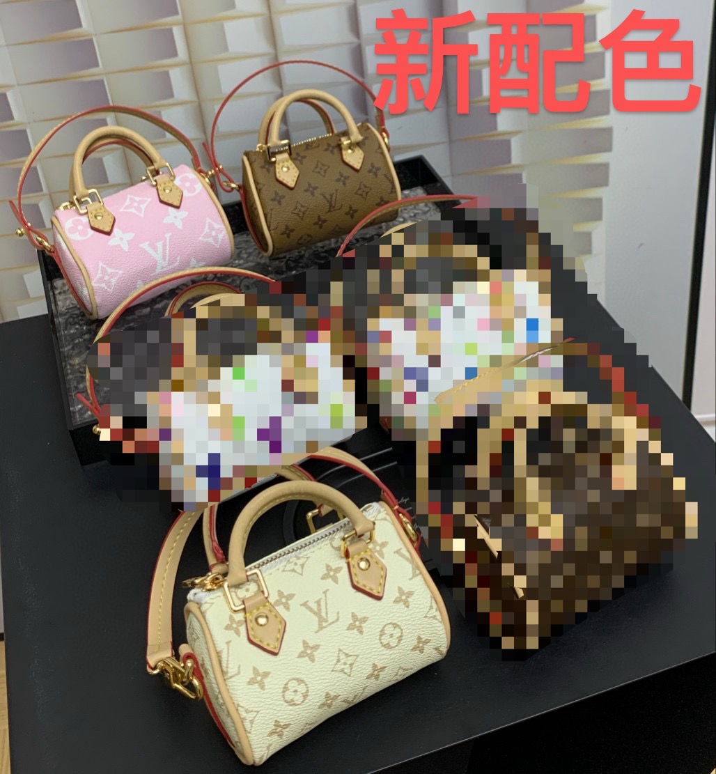 Pillow Top Mini Leather Bag - Side View