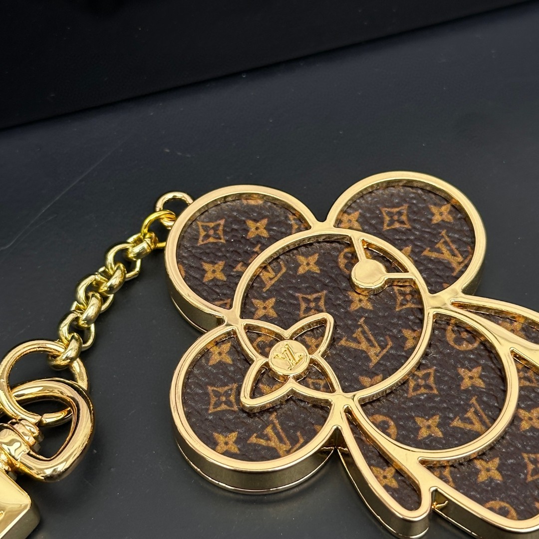 Keychain attached to a keyring