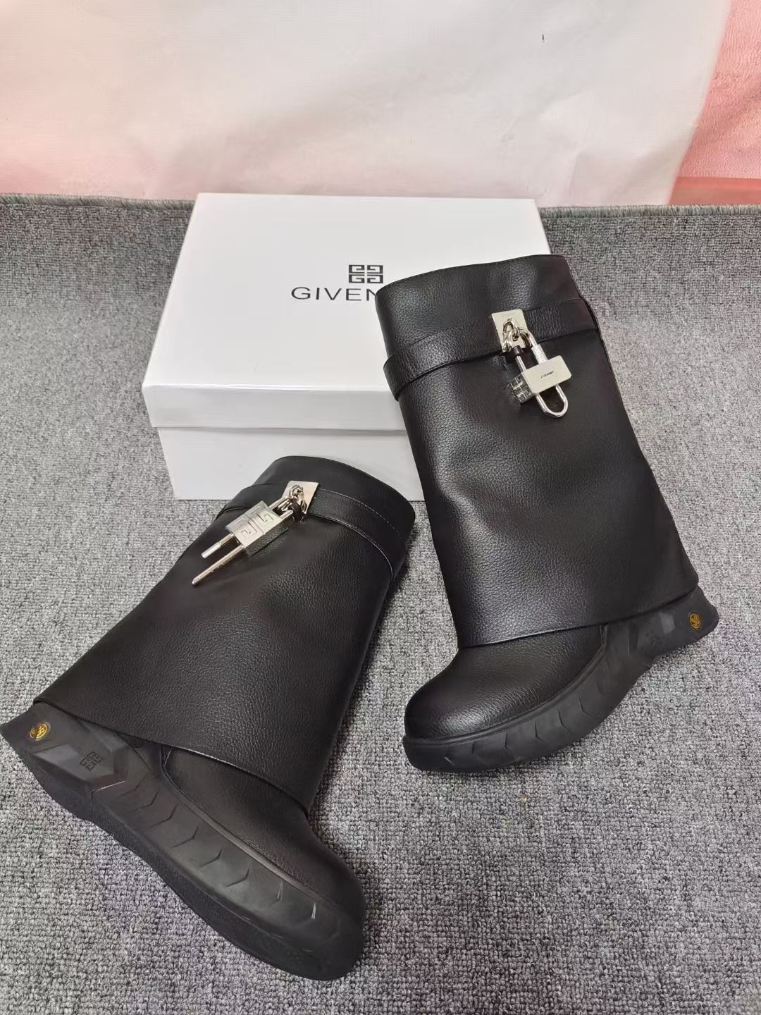Givenchy Lock Fold Over Boots
