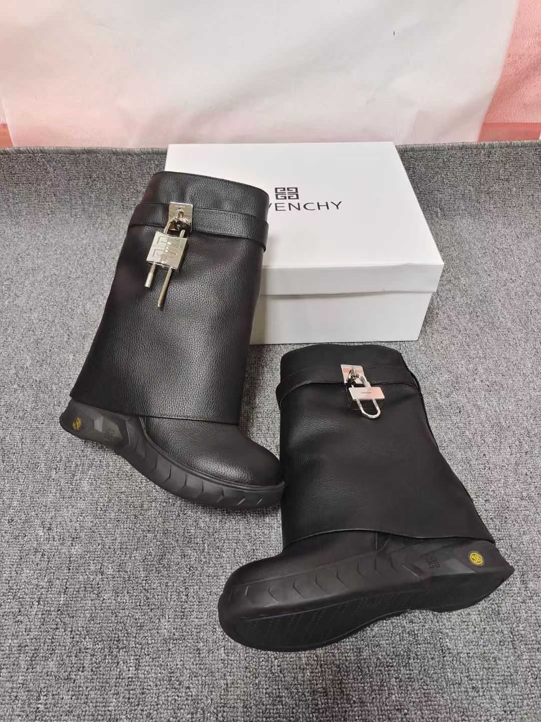 Givenchy Lock Fold Over Boots