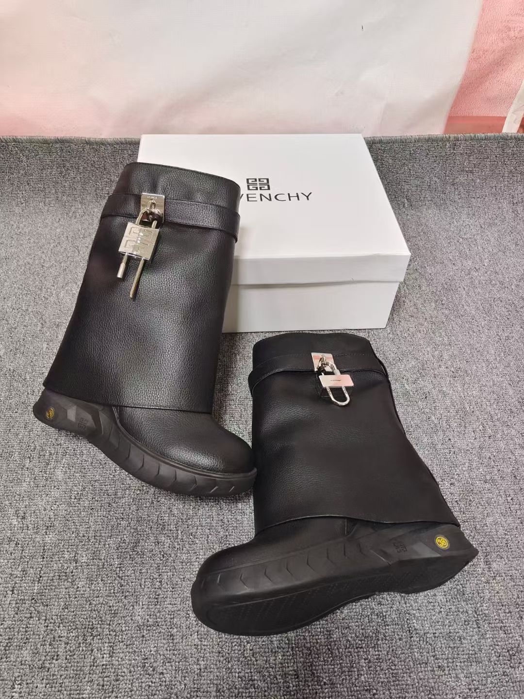 Givenchy Lock Fold Over Boots