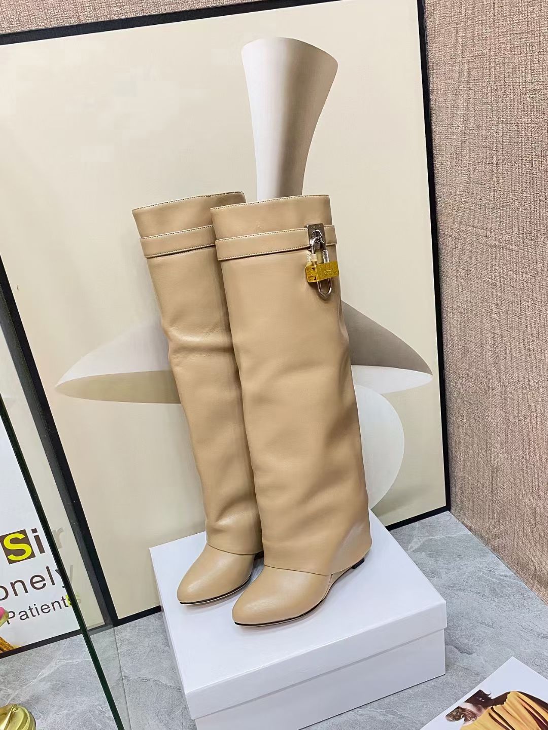 Givenchy Shark Lock Pant High Wedge Boots