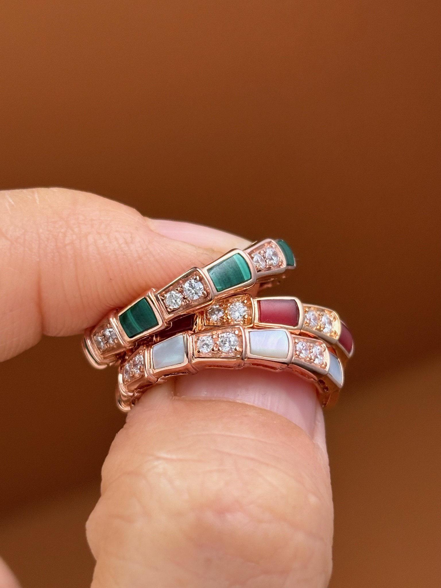 BV Serpenti Viper S925 Silver Ring with Gemstones and Diamond Accents 4 i1731222405 915 0