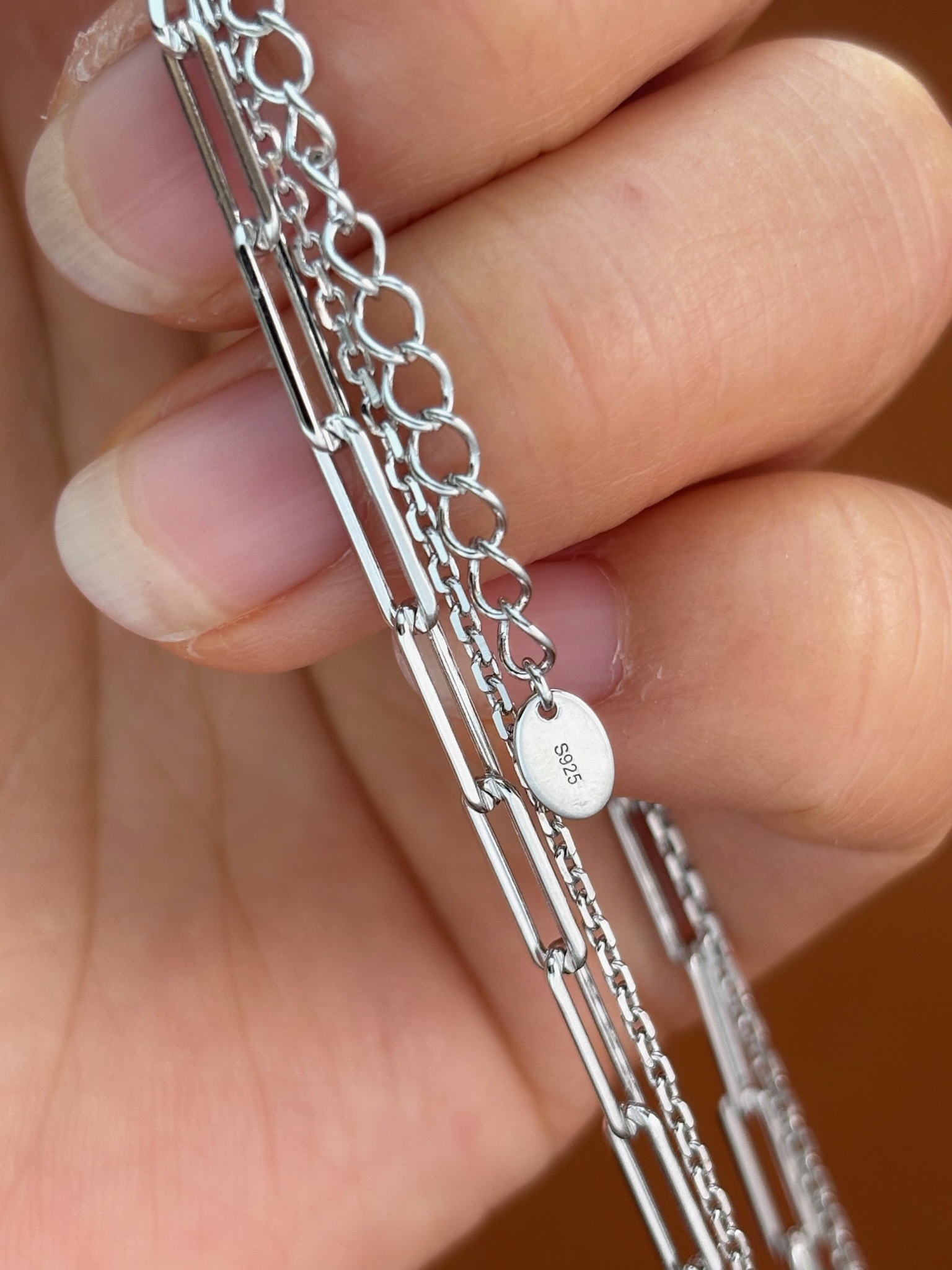 S925 Silver Double Layer Lock Pendant Necklace with Zircon Diamond 10 i1737190850 1711 0