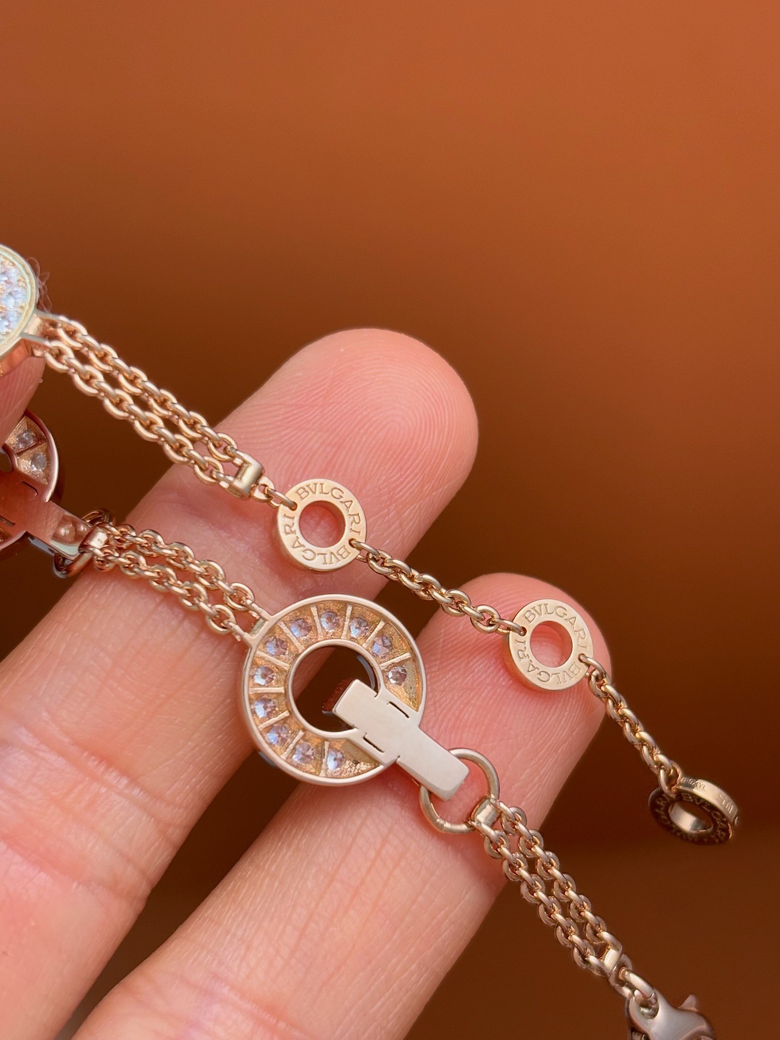 Bulgari Rose Gold Diamond Bracelet in 925 Sterling Silver for Women 7 i1737548780 6827 2