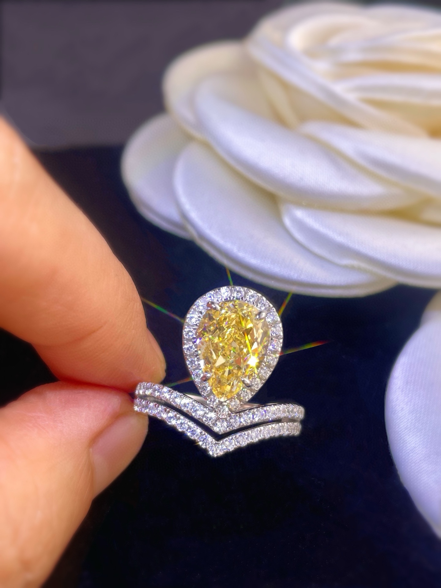 Crown Yellow Diamond Ring,S925 Silver,High-end Design,Perfect for Adding Love 5 i1737810918 6851 7