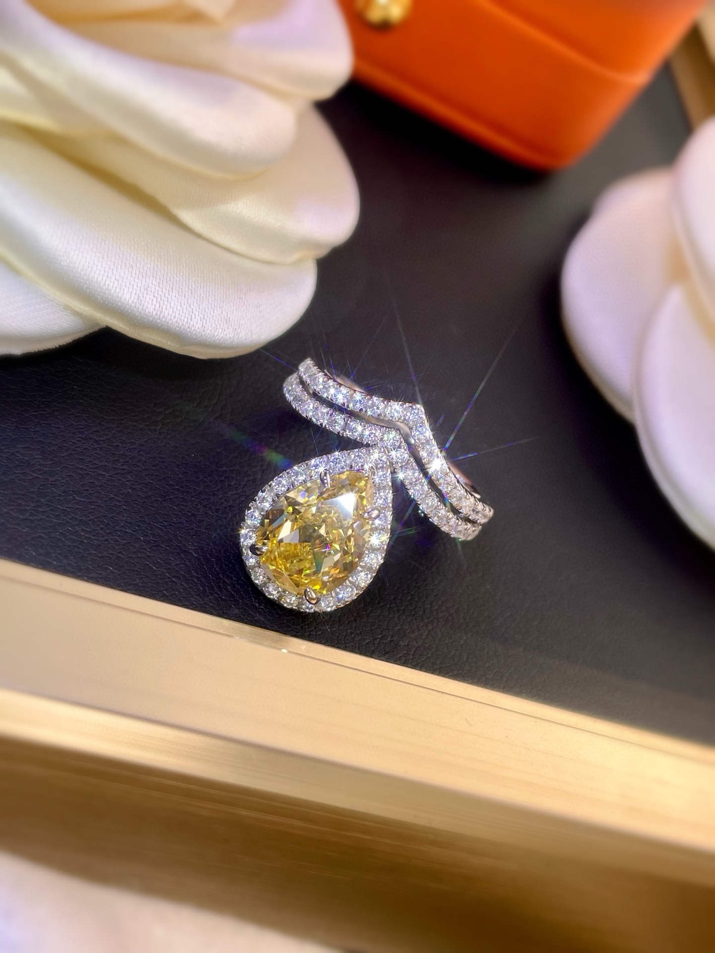 Crown Yellow Diamond Ring,S925 Silver,High-end Design,Perfect for Adding Love 9 i1737810918 8471 6