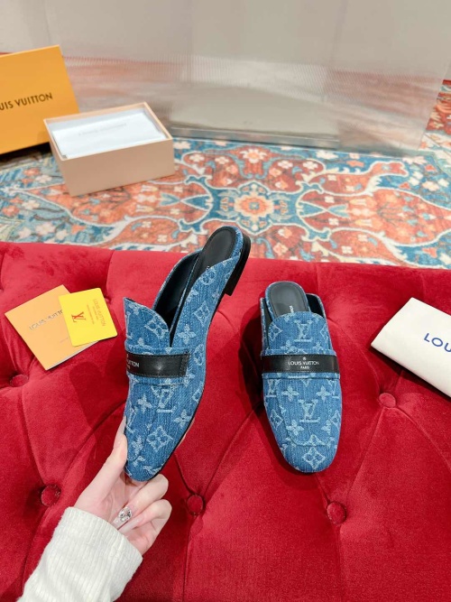Louis Vuitton Denim Monogram Mules, 2023 Spring Collection, Size 35-39 25 Louis Vuitton Denim Monogram Mules, 2023 Spring Collection, Size 35-39