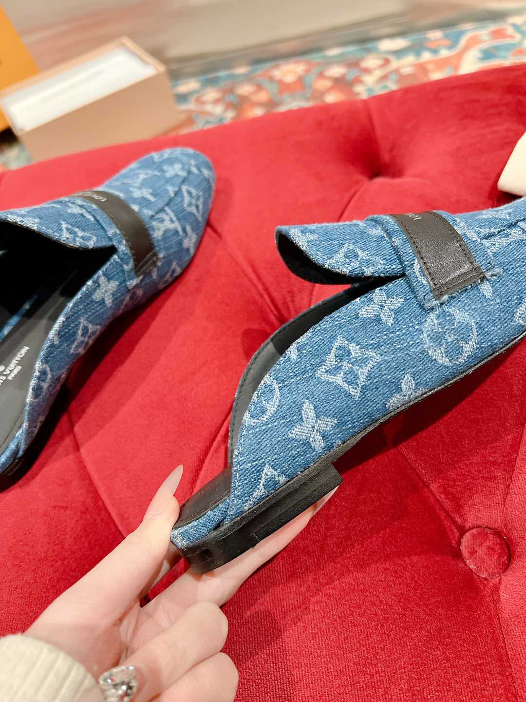 Louis Vuitton Denim Monogram Mules, 2023 Spring Collection, Size 35-39 8 i1735070068277 6538 0 4