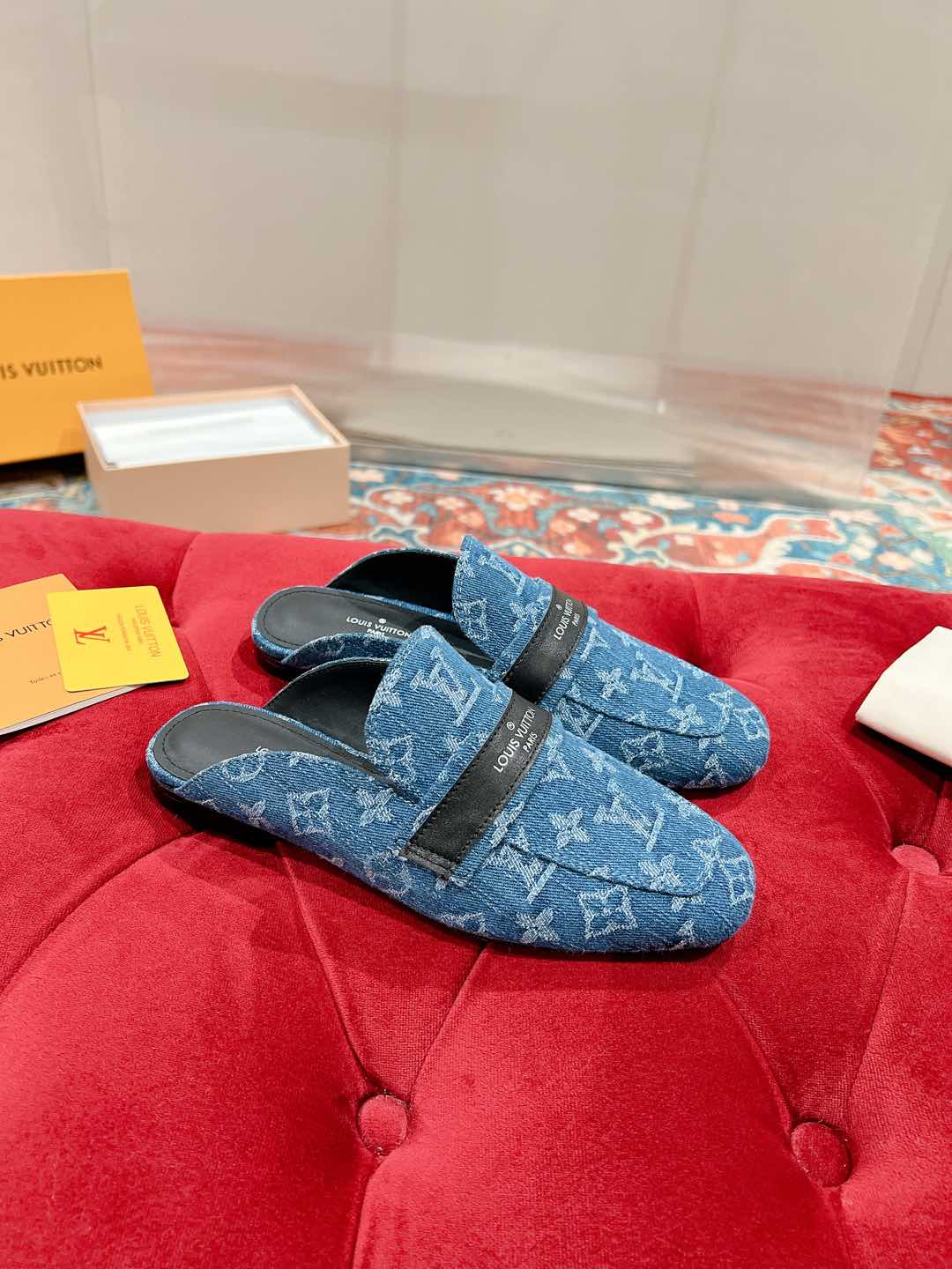 Louis Vuitton Denim Monogram Mules, 2023 Spring Collection, Size 35-39 6 i1735070068277 9200 0 1