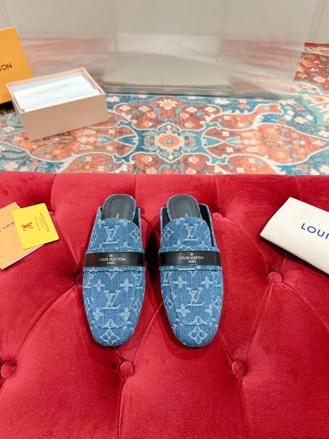 Louis Vuitton Denim Monogram Mules, 2023 Spring Collection, Size 35-39 3 i1735070068277 9 0 0