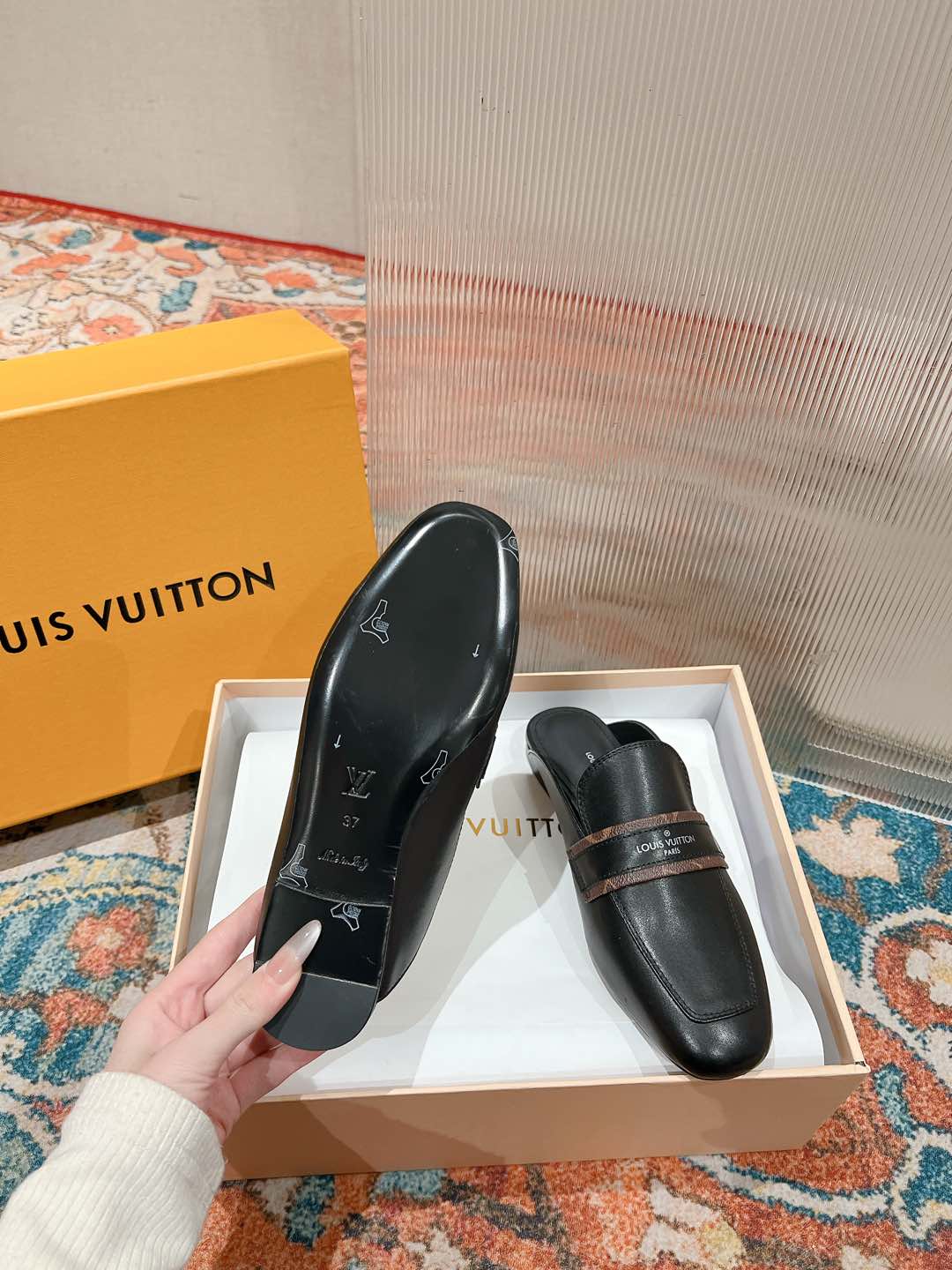 Louis Vuitton Women's Leather & Monogram Mules, Classic & Stylish 7 i1735070310357 8815 0 8