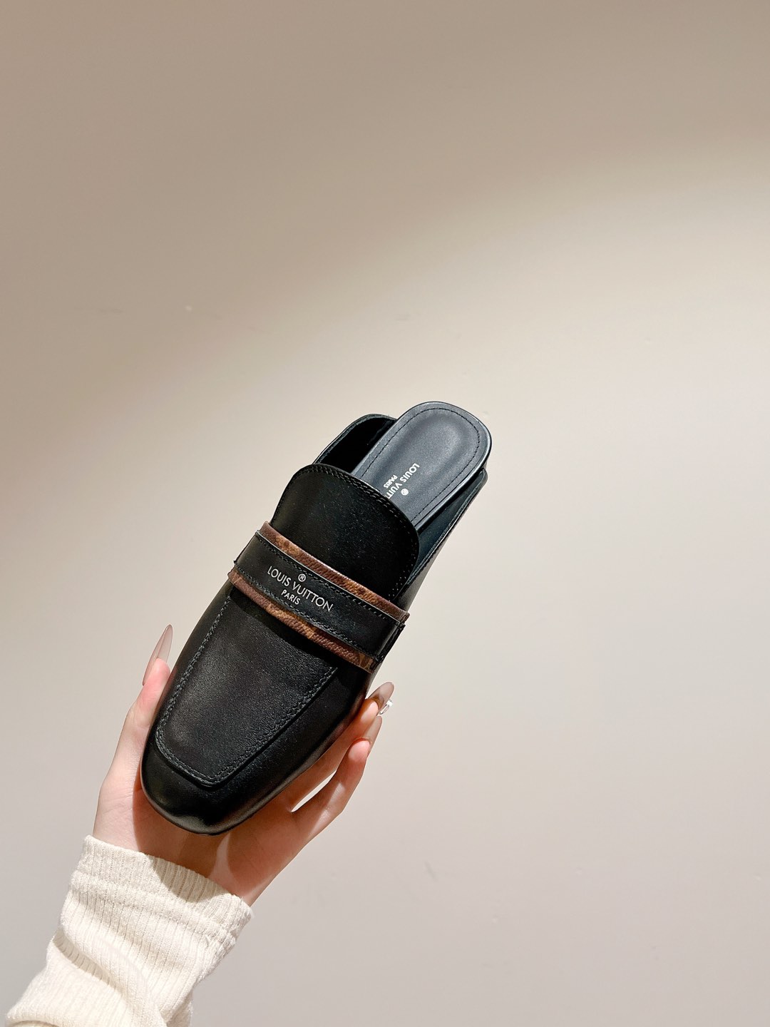 Louis Vuitton Women's Leather & Monogram Mules, Classic & Stylish 9 i1735070310423 9247 0 6