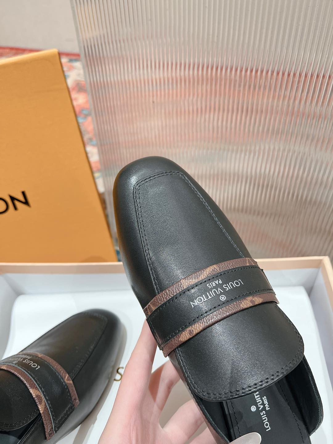 Louis Vuitton Women's Leather & Monogram Mules, Classic & Stylish 6 i1735070310575 4423 0 7