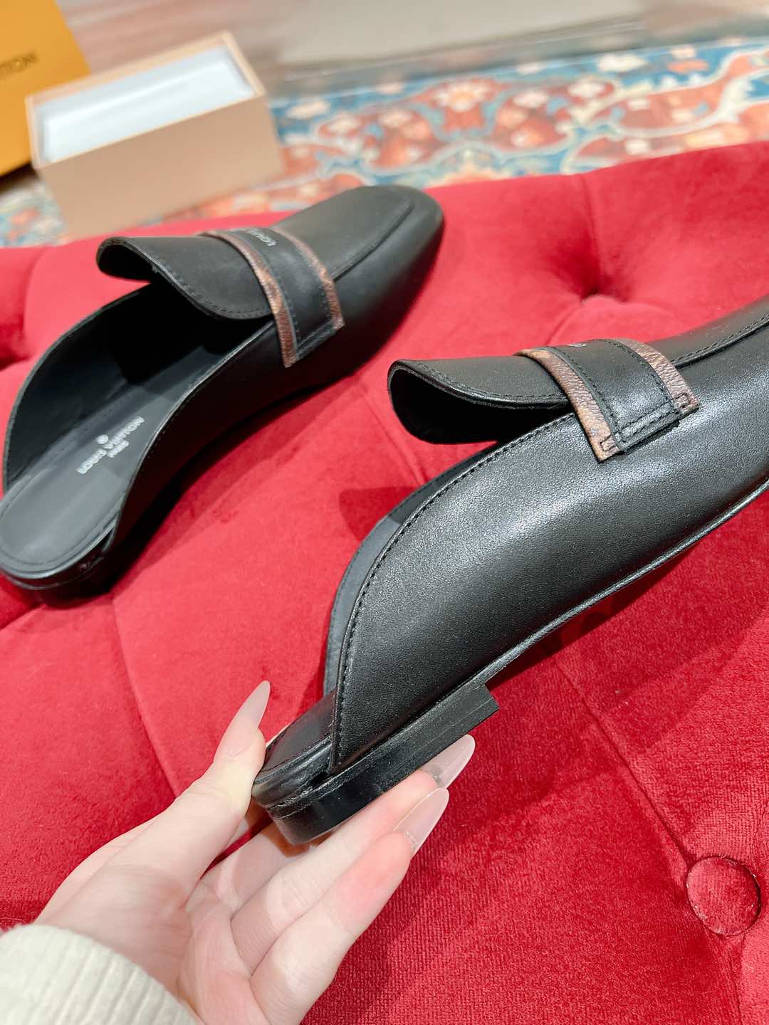 Louis Vuitton Women's Leather & Monogram Mules, Classic & Stylish 10 i1735070310746 3919 0 4