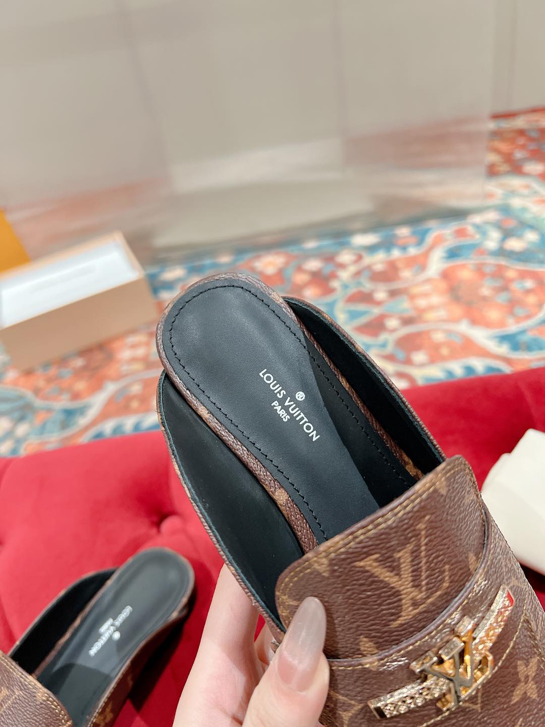Louis Vuitton Women's Brown Leather Mules with Iconic LV Monogram 9 i1735070485030 1704 0 2