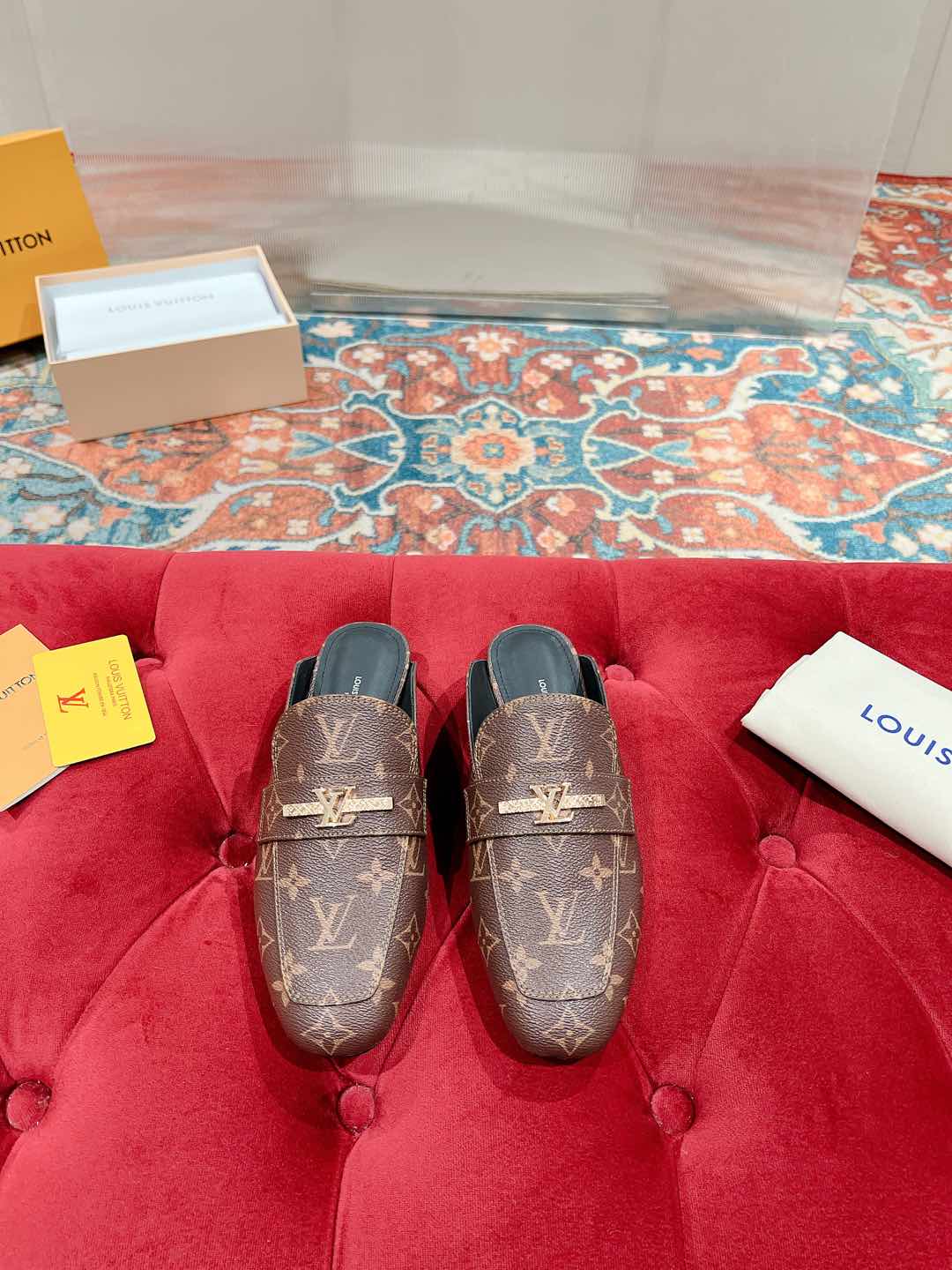 Louis Vuitton Women's Brown Leather Mules with Iconic LV Monogram 3 i1735070485117 1871 0 0