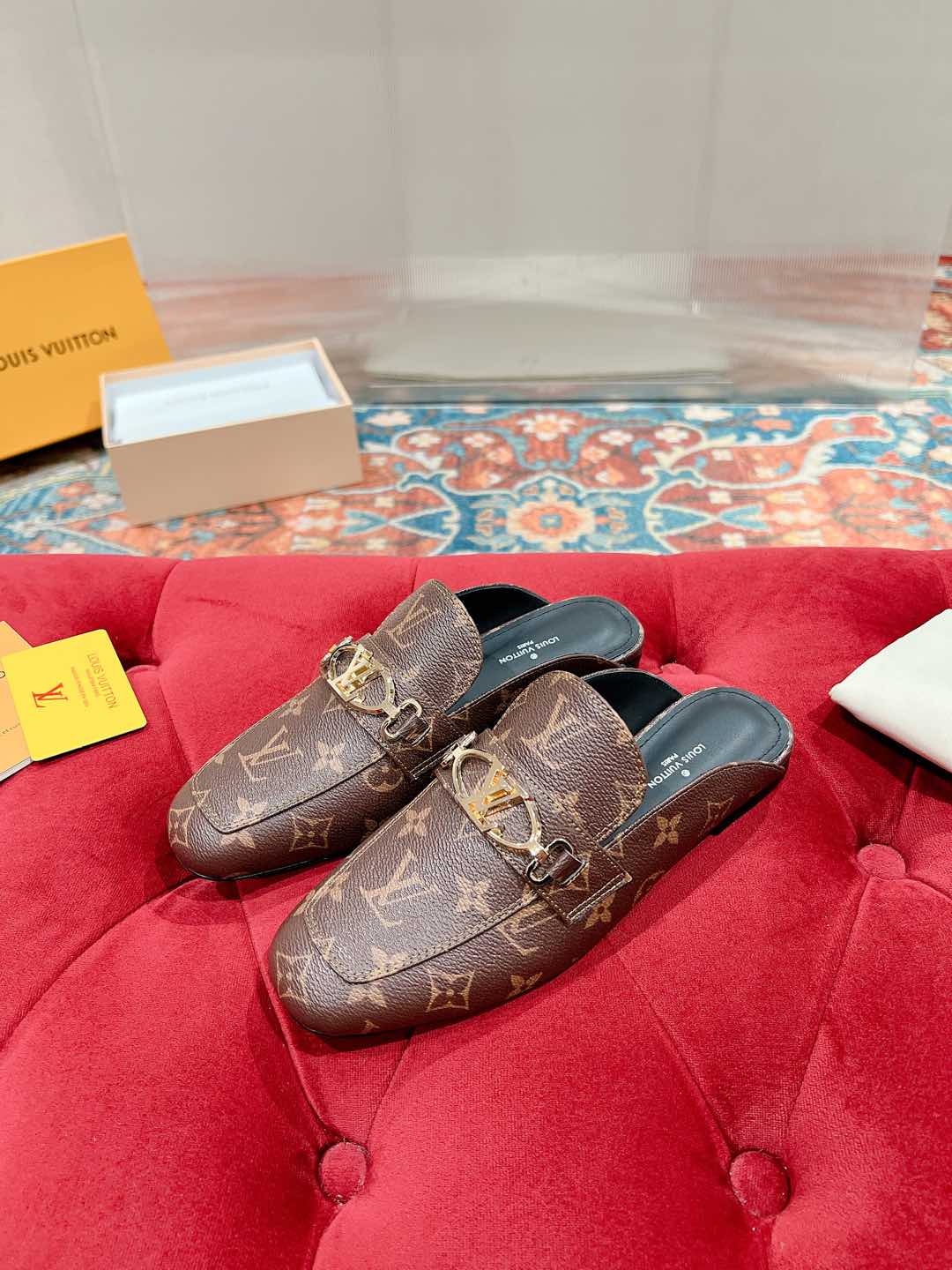 Louis Vuitton Monogram Leather Mules Iconic Style and Supreme Comfort 6 i1735070996907 3240 0 2