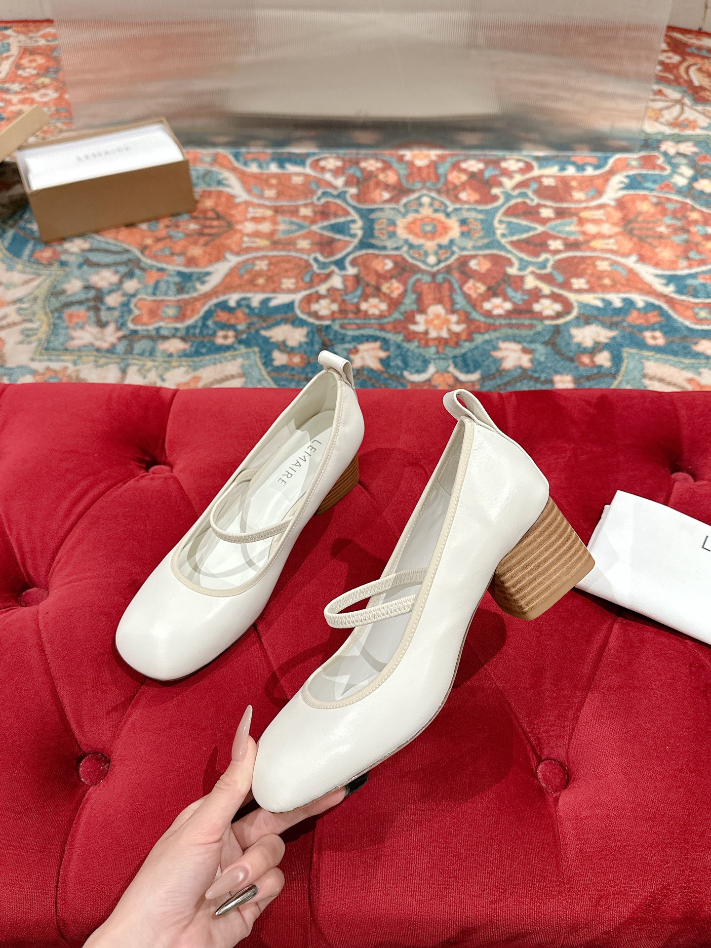 Lemaire Style Mary Jane Shoes, Round Toe, Sheepskin Leather, Women's Heels 3 i1739958117135 1588 0 4