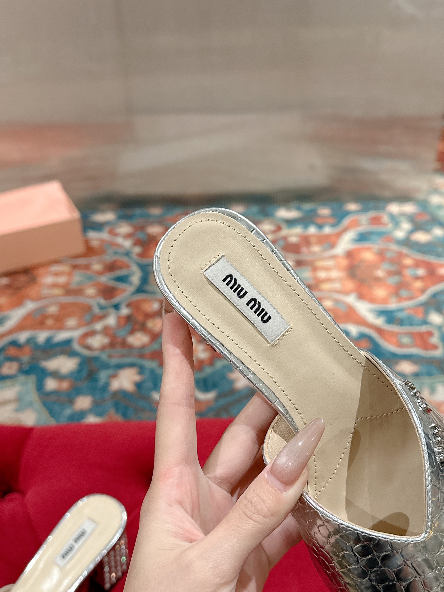 Miu Miu 2025SS Spring/Summer Heeled Sandals Patent Leather Mules 8 i1741416689638 7239 0 5