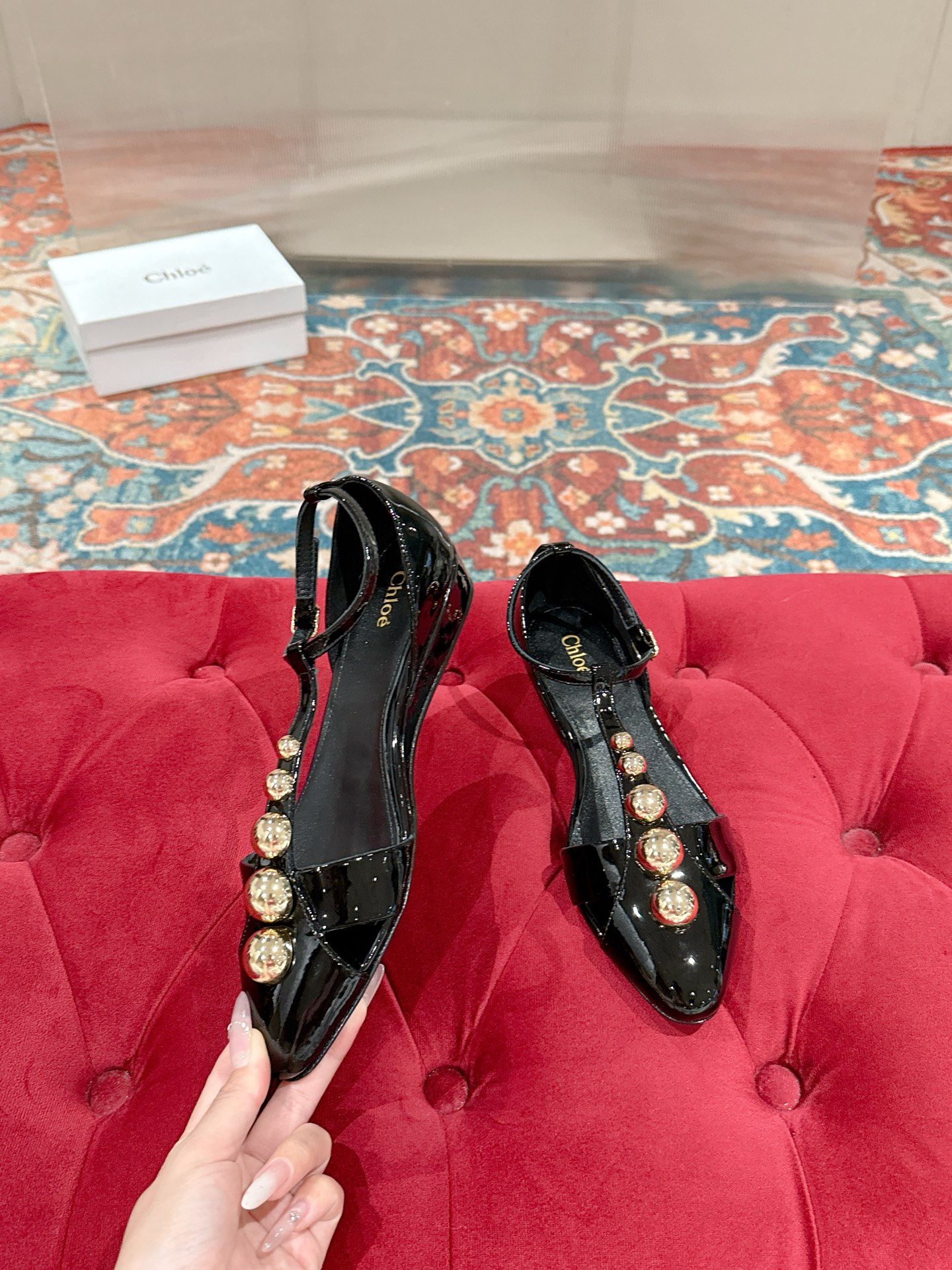 Chloé Cleiat T-Strap Heeled Sandals