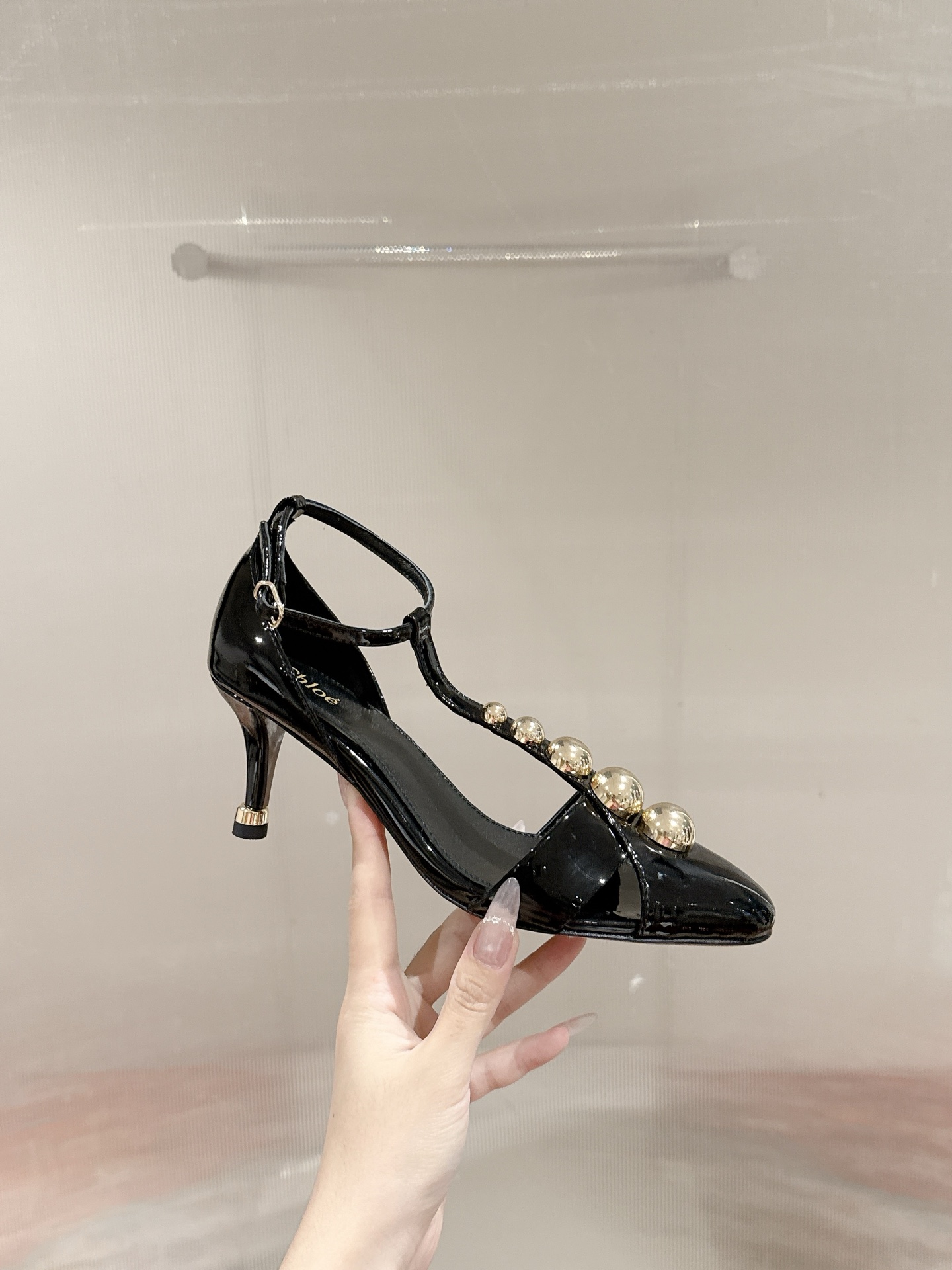 Chloé Cleiat T-Strap Heeled Sandals