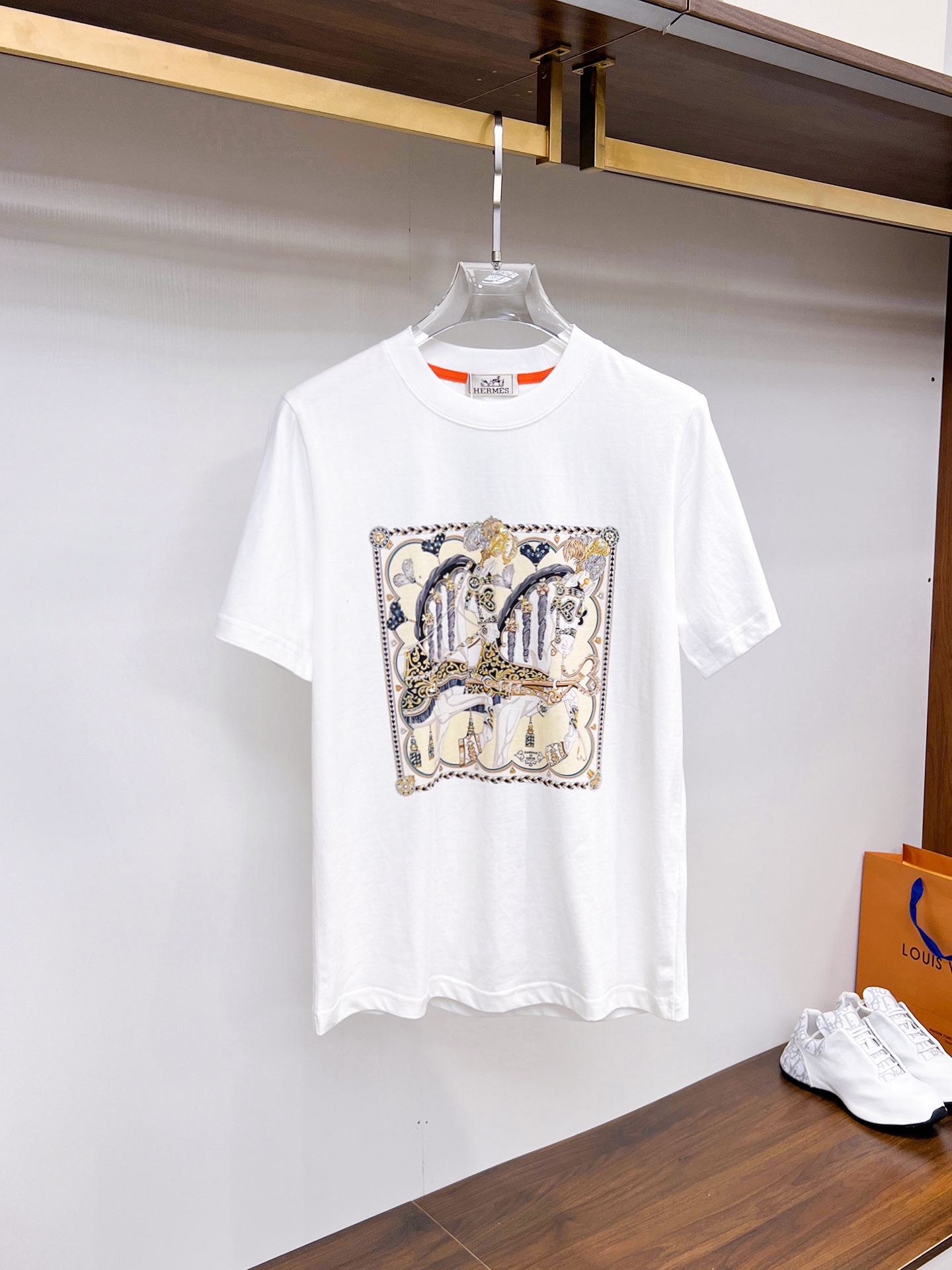 Hermes Kleidung T-Shirt Frühling/Sommer Kollektion Fashion Kurzarm