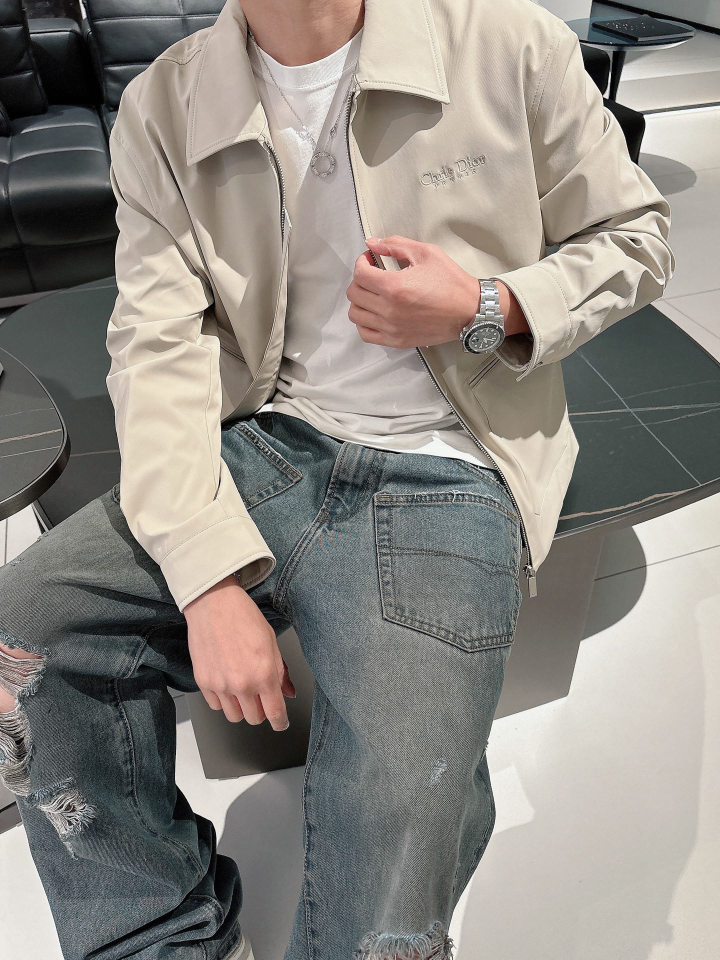  上新 。Dio*新品 顶级品质
官网同款，三标齐全！2025新款男士夹克外套，时尚休闲高端版本！专柜定