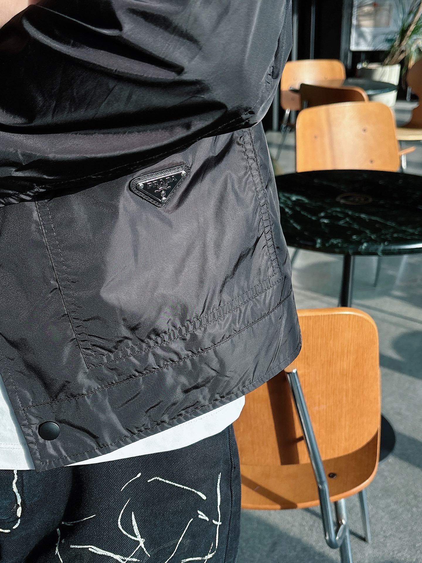  上新 普拉达官网同款，三标齐全！2025新款男士夹克外套，时尚休闲高端版本！专柜定制面料 透气舒适度高