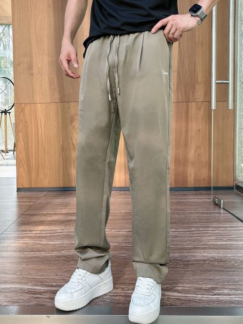 Loewe 25SS Men's Tencel Lounge Pants with Embroidered Logo - Casual & Stylish 1 Loewe 25SS Men's Tencel Lounge Pants with Embroidered Logo - Casual & Stylish