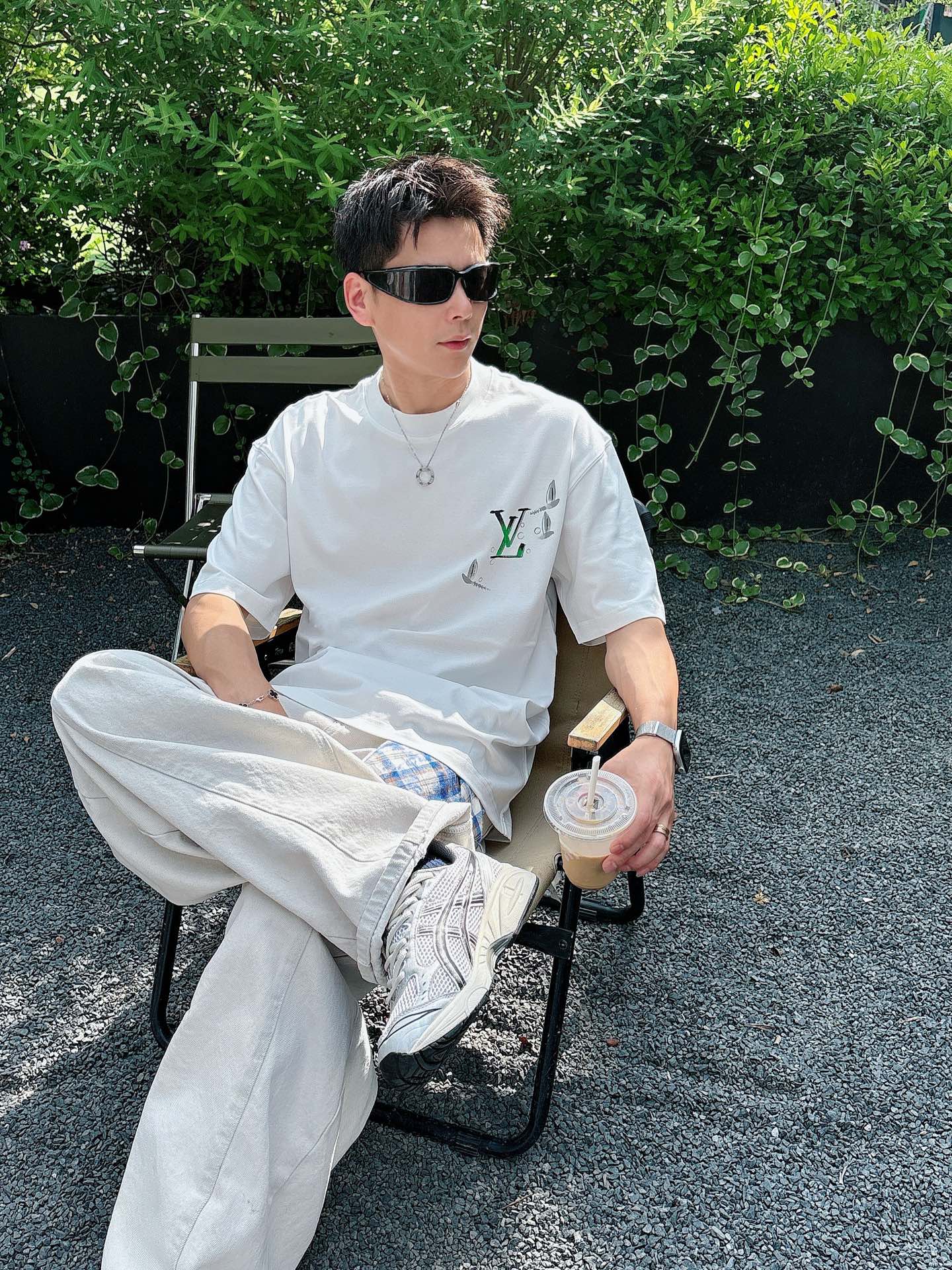 。lv 手绘上新25 SS 新疆长绒棉 上身舒适亲肤 纯棉质感 经典百搭 黑白 码数M-3Xl