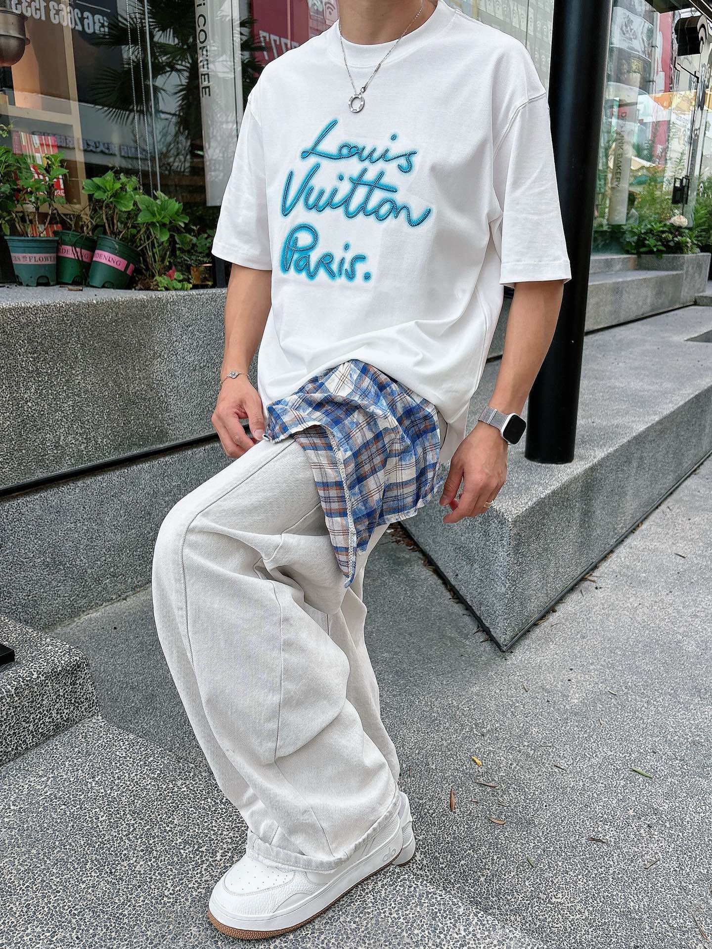 。上新lv 25 SS 新疆长绒棉 上身舒适亲肤 纯棉质感 经典百搭 黑白 码数M-3Xl