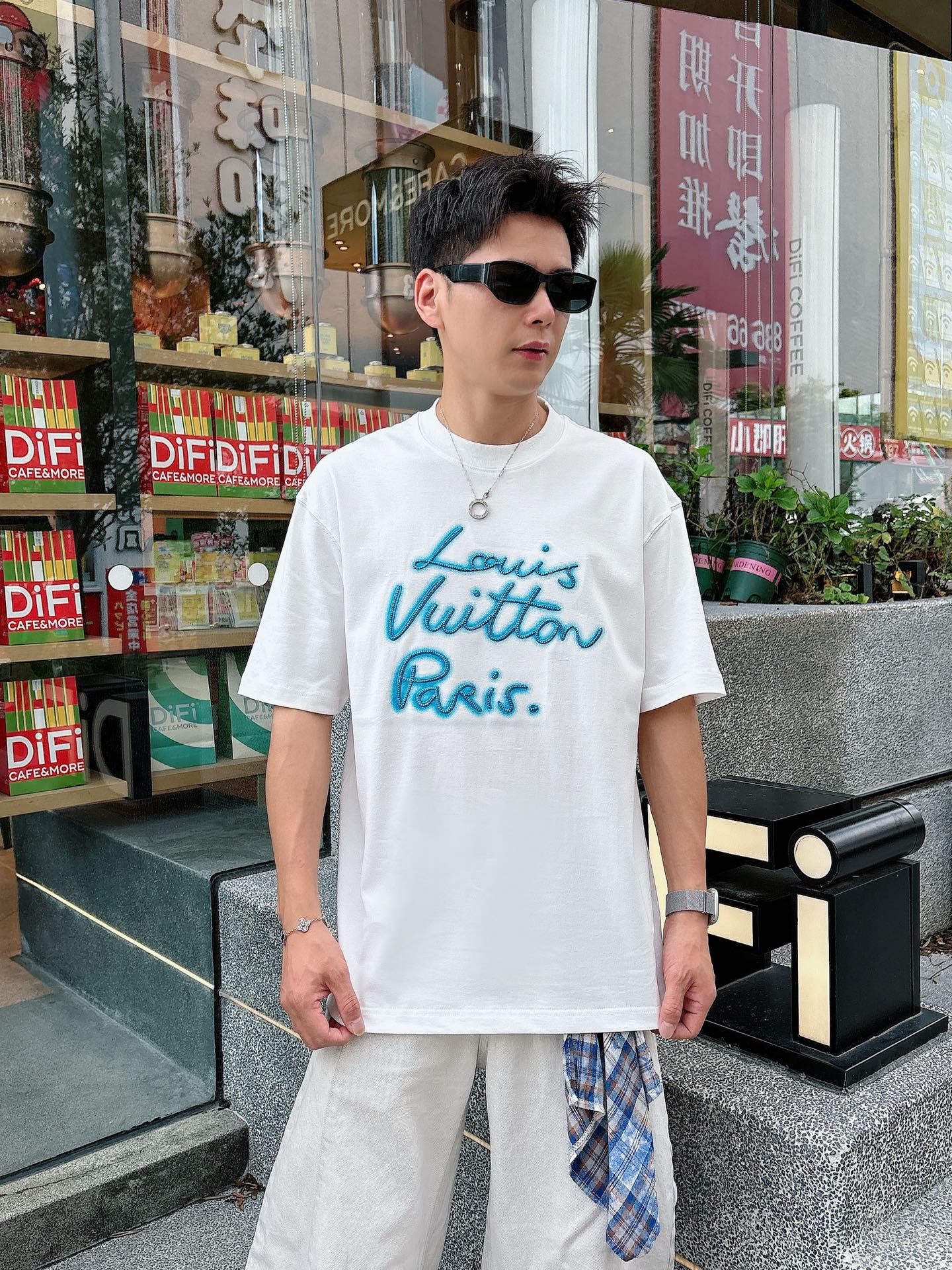 。上新lv 25 SS 新疆长绒棉 上身舒适亲肤 纯棉质感 经典百搭 黑白 码数M-3Xl