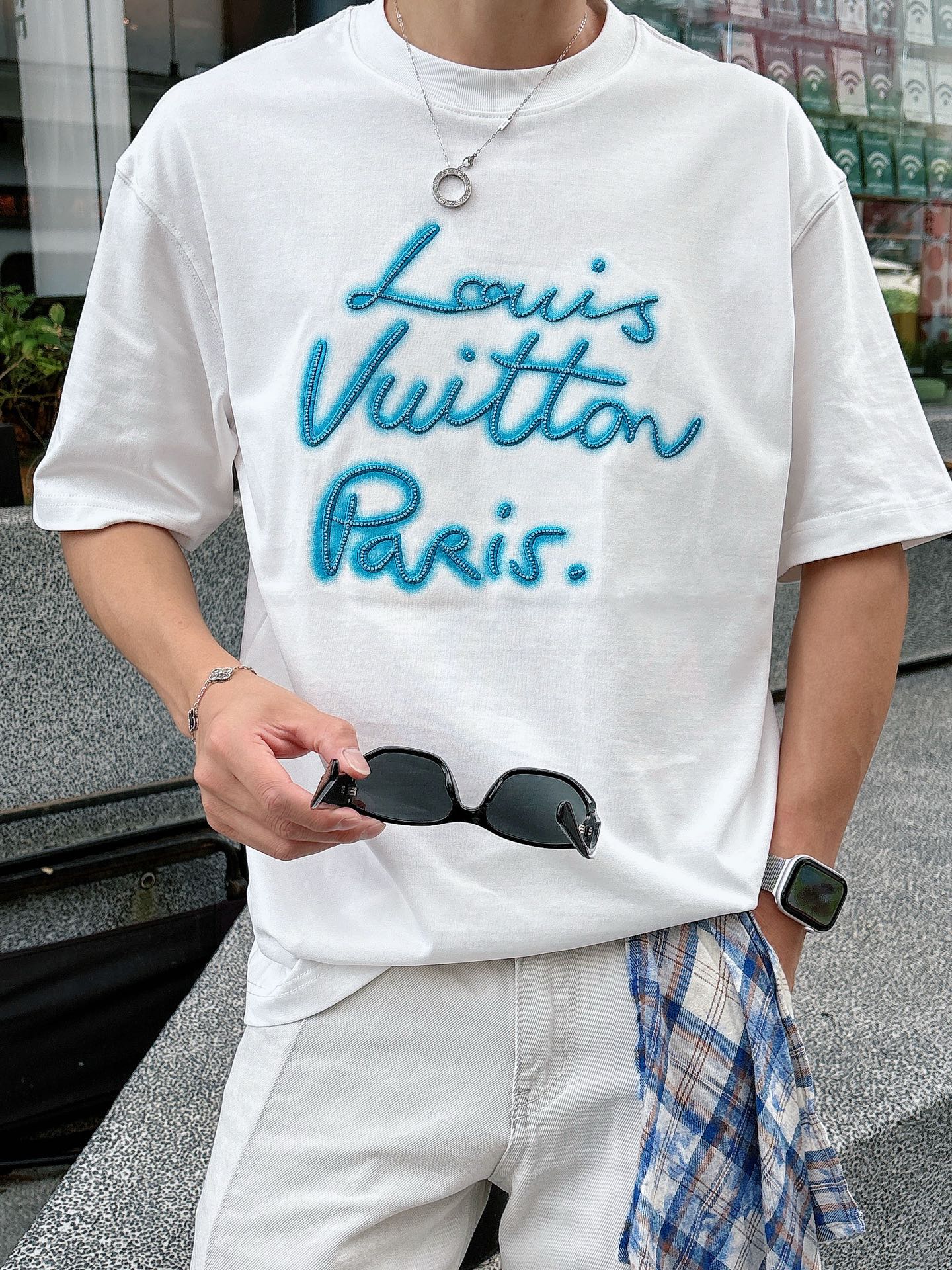 。上新lv 25 SS 新疆长绒棉 上身舒适亲肤 纯棉质感 经典百搭 黑白 码数M-3Xl