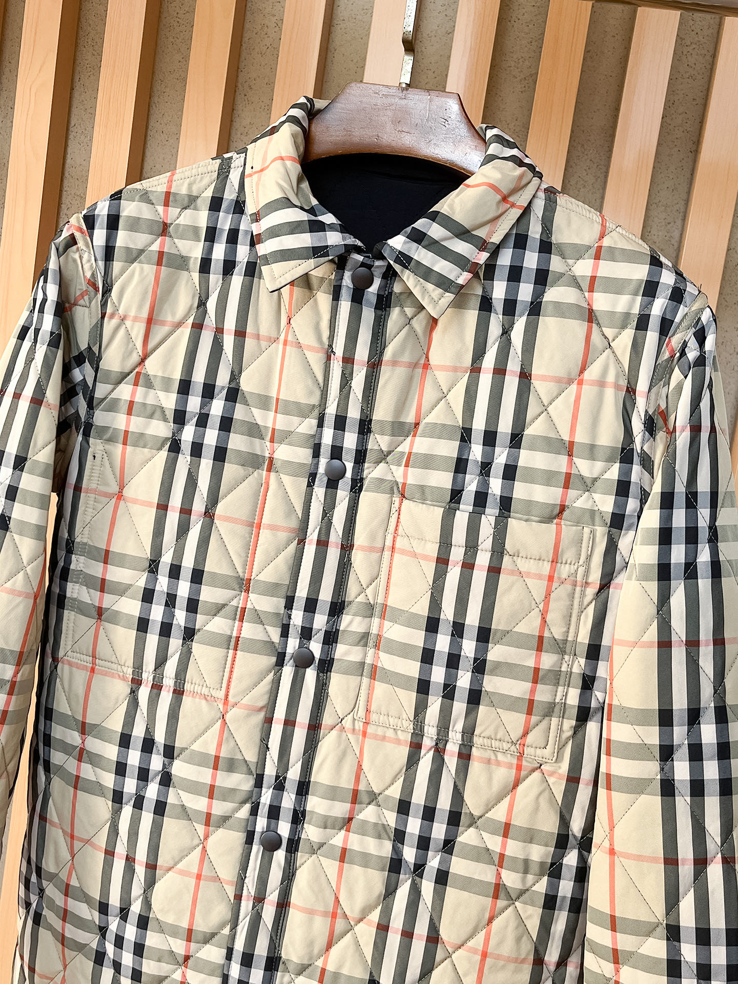 。BBR 2024秋冬新款🌟经典格子双面翻领棉衣🔥码数：48-56