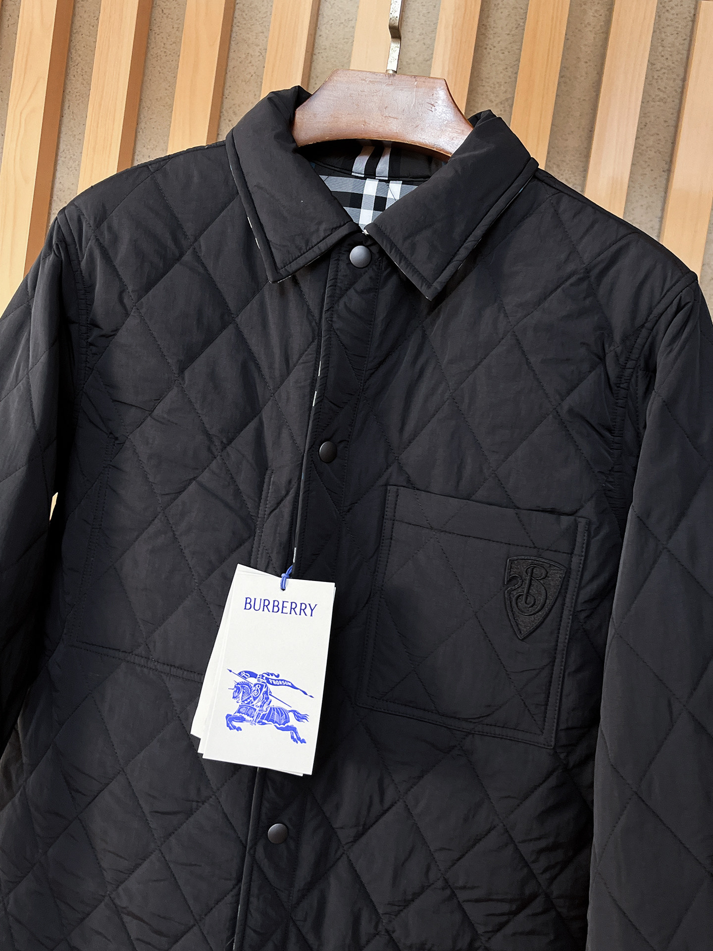 。BBR 2024秋冬新款🌟经典格子双面翻领棉衣🔥码数：48-56